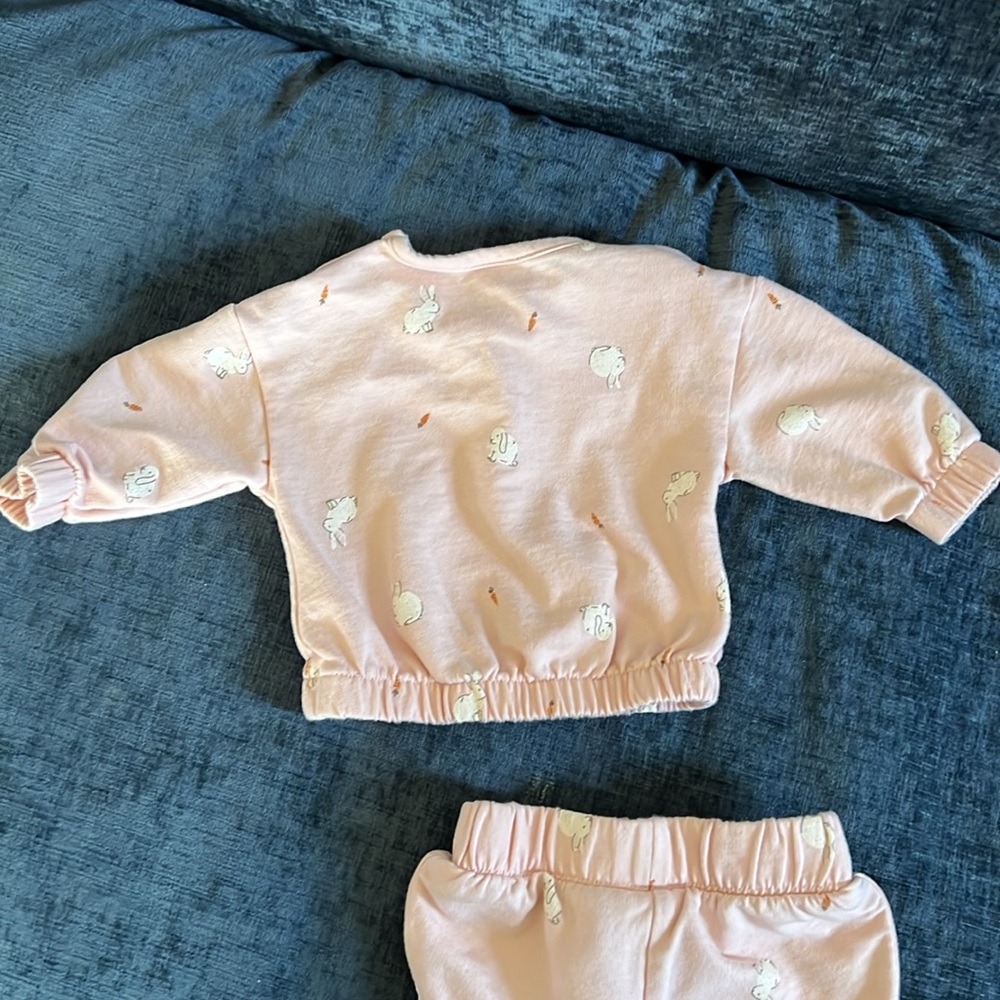 Carter’s Bunny Sweatsuit Outfit - Picture 5 of 6